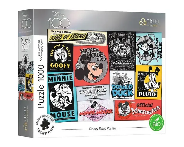 Puzzle 1000. Disney 100. Postere retro