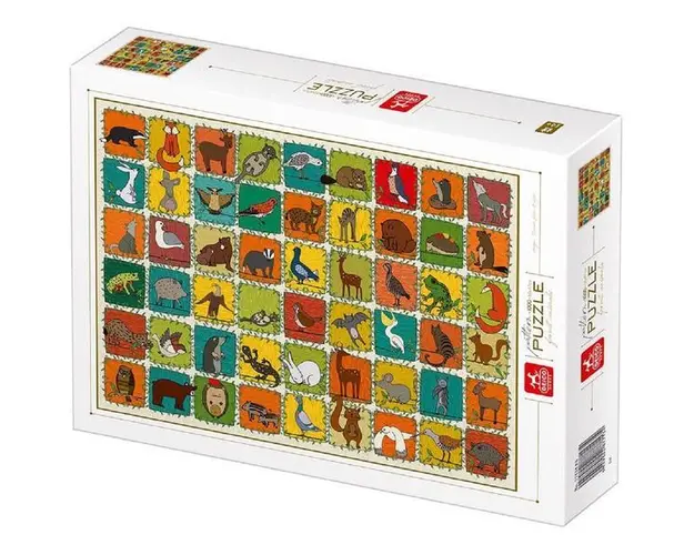 Puzzle 1000. Pattern Forest Animals. Modele cu animale din padure