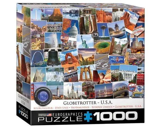 Puzzle 1000 piese Globetrotter USA