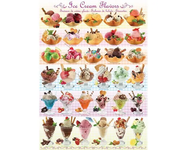 Puzzle 1000 piese Ice Cream Flavours
