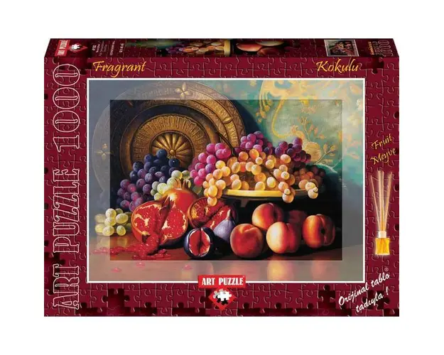 Puzzle 1000 piese - Parfumat - Figs, pomegranates and brass plate - GE
