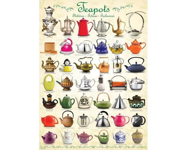 Puzzle 1000 piese Teapots