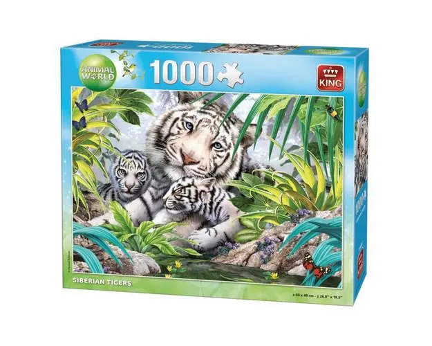 Puzzle 1000 piese, Tigru Siberian