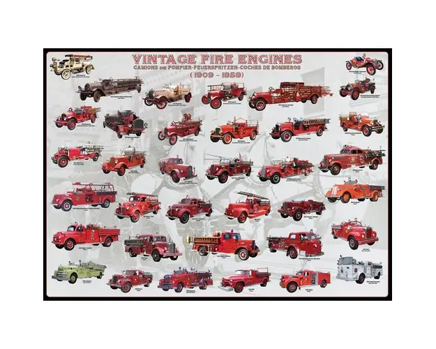 Puzzle 1000 piese - Vintage Fire Engines
