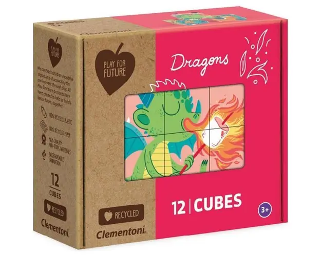 Puzzle 12 cuburi. Dragons