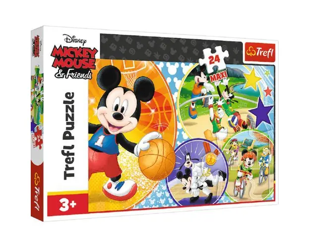 Puzzle 24 maxi. Mickey Mouse: Este timpul pentru sport