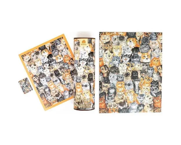 Puzzle 250 din lemn: Tub. Petrecerea pisicii