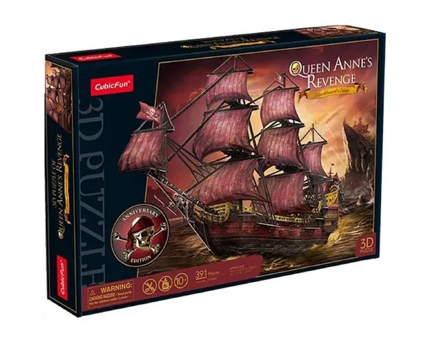 Puzzle 3D 391 piese. Nava Queen Anne&#039;s Revenge. Blackbeard&#039;s Ship