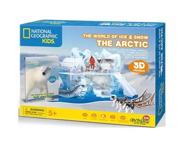 Puzzle 3D + Brosura. Lumea de gheata