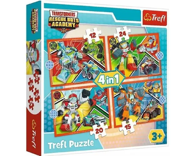 Puzzle 4in1. Academia robotilor Transformers