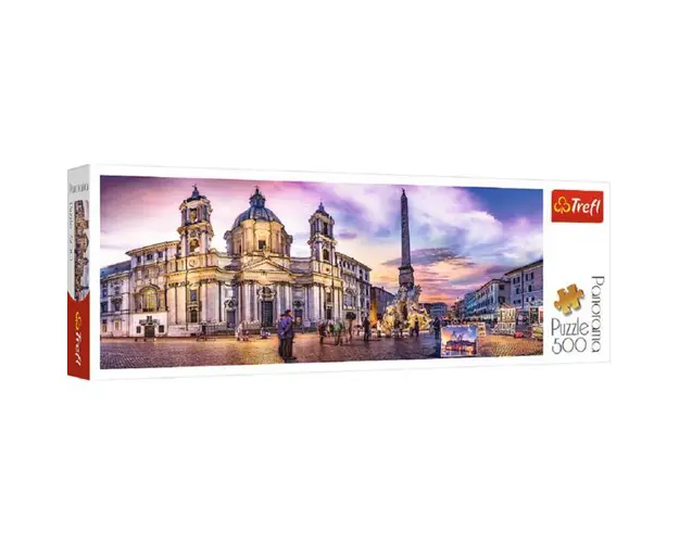 Puzzle 500. Panorama piata Navona din Roma