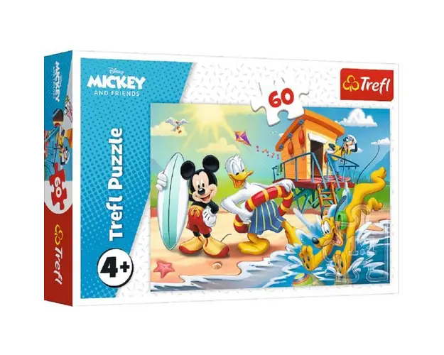Puzzle 60. Distractie pe plaja cu Mickey Mouse