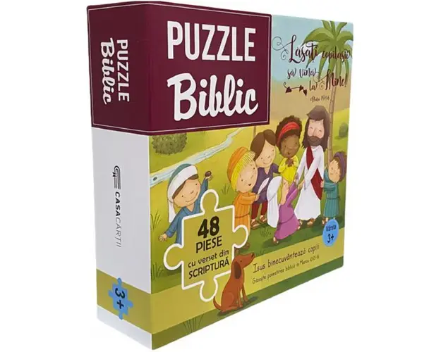 Puzzle biblic 48. Isus binecuvanteaza copiii
