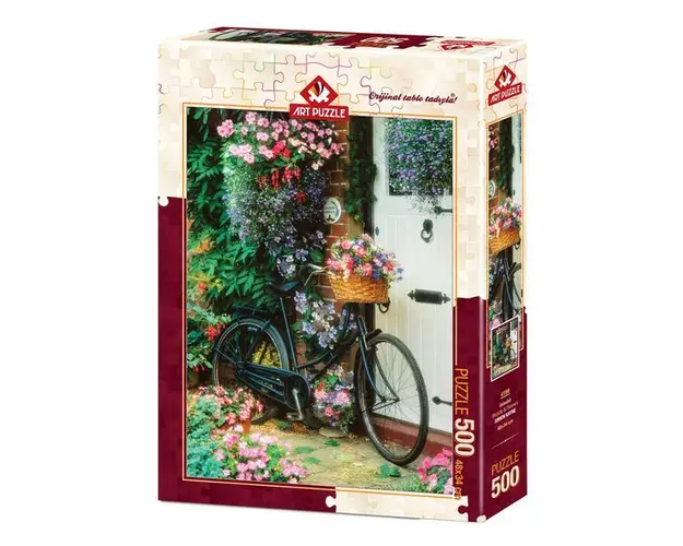 Puzzle Bicycle &amp; Flowers, 500 piese