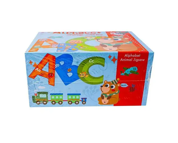 Puzzle din lemn, Alfabet, 7Toys