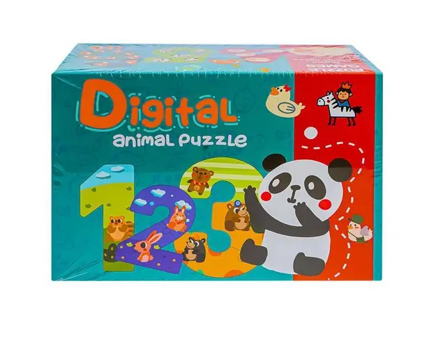 Puzzle din lemn, Cifre, 7Toys