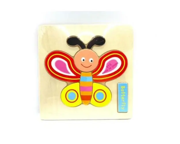 Puzzle din lemn - Fluture, 7Toys