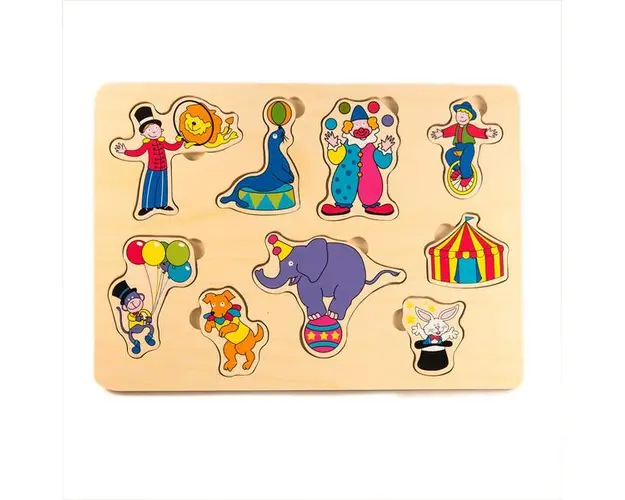 Puzzle din lemn, la circ, 7Toys