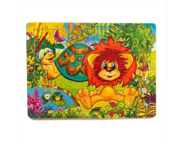Puzzle din lemn, puiul de Leu, 7Toys