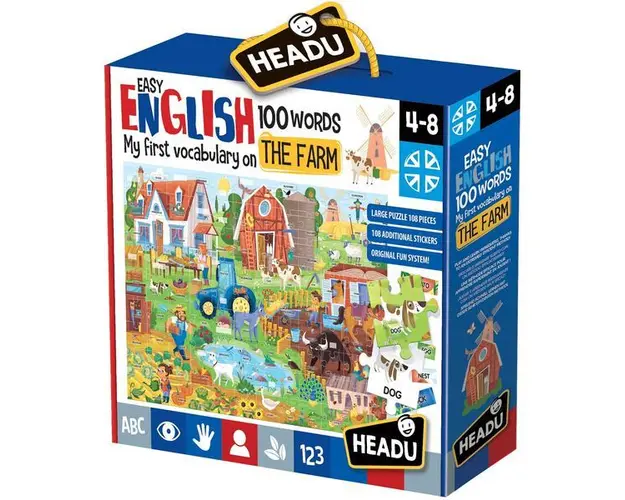 Puzzle. Engleza nivel simplu 100 cuvinte: Ferma