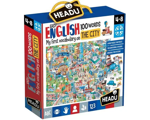 Puzzle. Engleza nivel simplu 100 cuvinte: Orasul