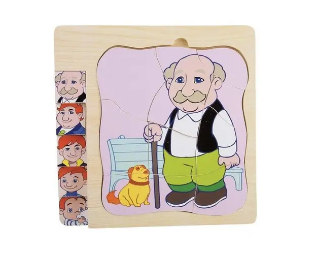 Puzzle in 5 straturi Etapele Vietii - Baiat, 7Toys