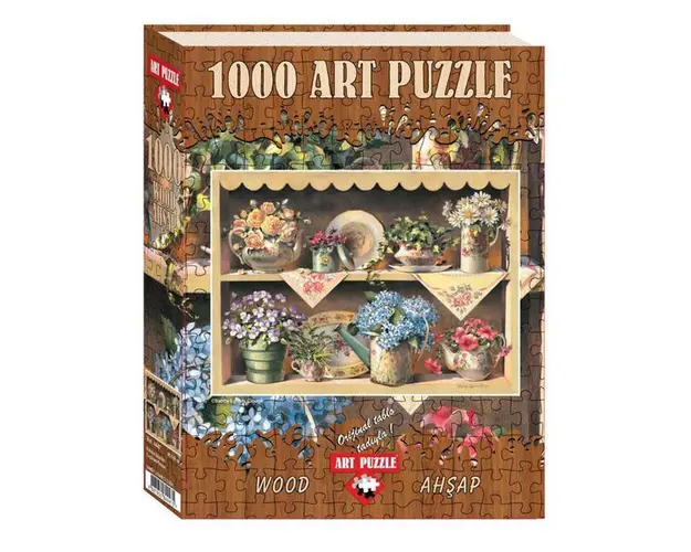 Puzzle lemn Cupboard Garden, 1000 piese