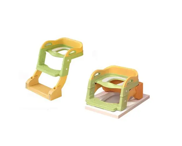 Reductor de toaleta pentru copii si olita portabila-galben