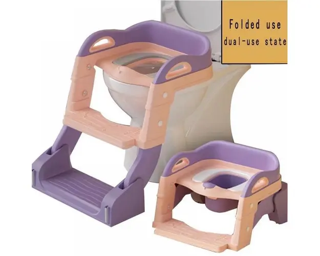 Reductor de toaleta pentru copii si olita portabila-roz 