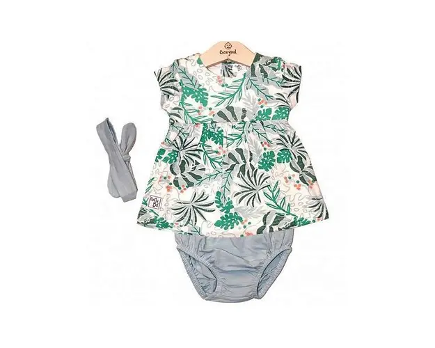 Rochie fete, Evelyn, de vara, verde, fara maneci,12 luni