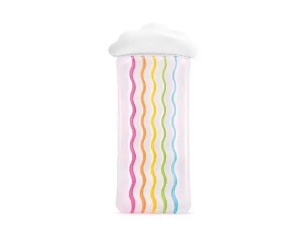 Saltea-Placa gonflabila pentru inot, Intex, 56804, Curcubeu, 180 X 86 cm, Multicolor