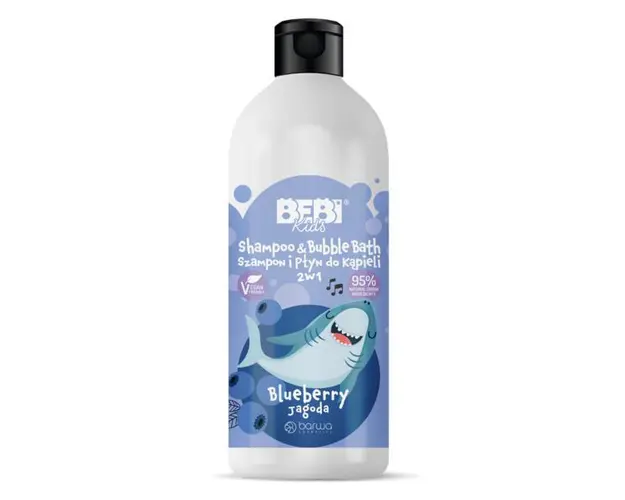 Sampon si spuma de baie, cu coacaze, 2 in 1 pentru copii, Barwa Cosemtics, 500 ml