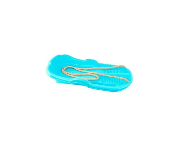 Sanie pentru copii cu franghie, din plastic albastru, 62x36x11 cm, 12887