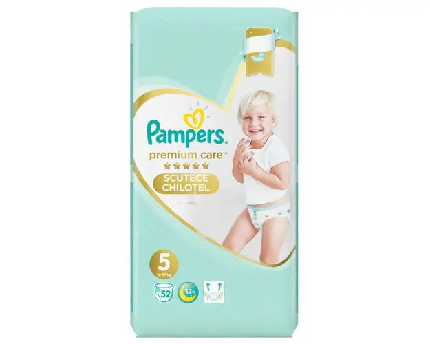 Scutece-Chilotel - Pampers Premium Care Pants, marimea 5 (12-17 kg), 52 buc