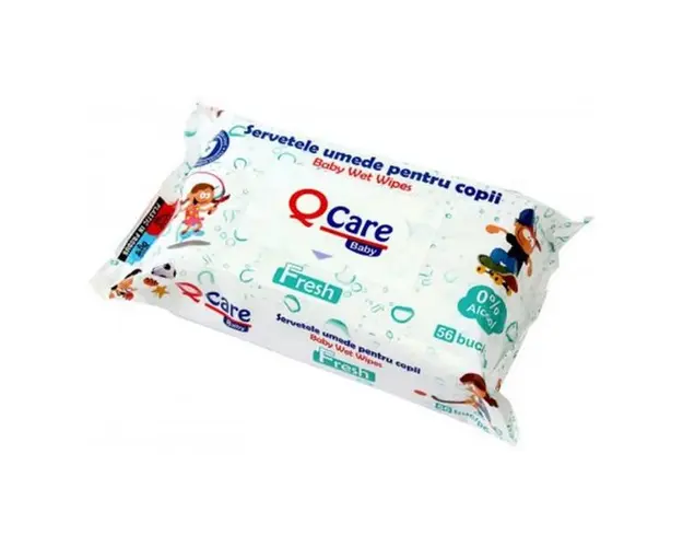 Servetele Umede pentru Copii Fresh QCare, Sarah, 56 buc
