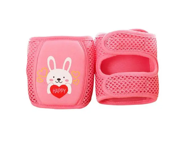 Set 2 bucati genunchiere anti-alunecare si protectie genunchi si piele bebelusi - Roz