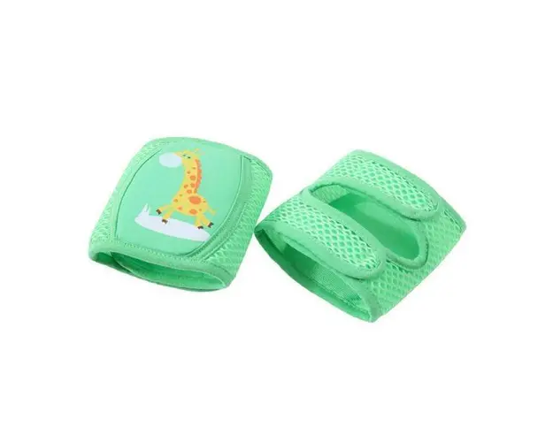 Set 2 Bucati Genunchiere Anti-Alunecare si Protectie Genunchi si Piele Bebelusi - Verde, Girafa