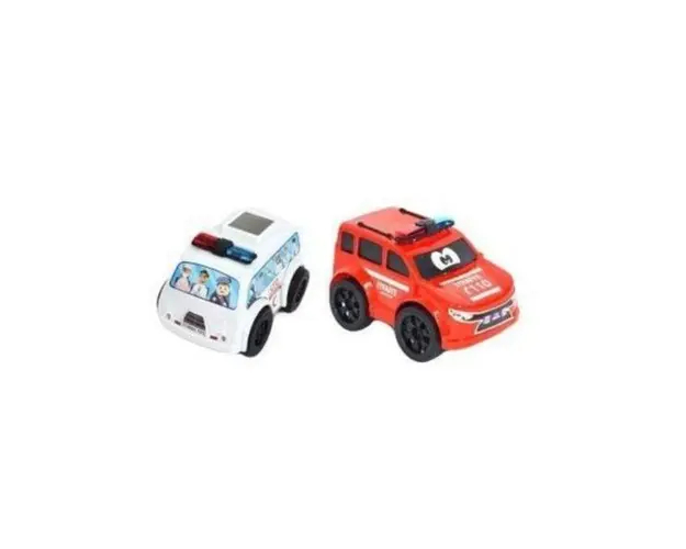 Set 2 masinute de tip ambulanta, jucarie pentru copii