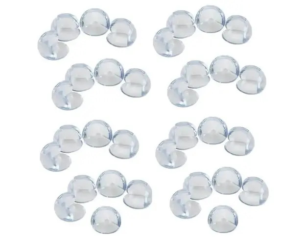 Set 34 bucati protectie silicon pentru colturi mobila, folosite la evitarea accidentarilor bebelusilor - copiilor