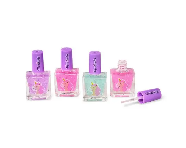 Set 4 lacuri de unghii pentru copii, Martinelia, Little Unicorn, 24 ml