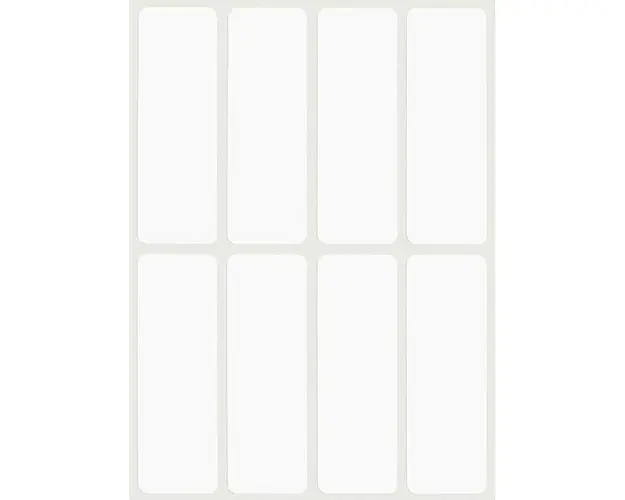 Set 40 Etichete autoadezive, albe, de scris cu markerul, 2.5 x 7.5 cm