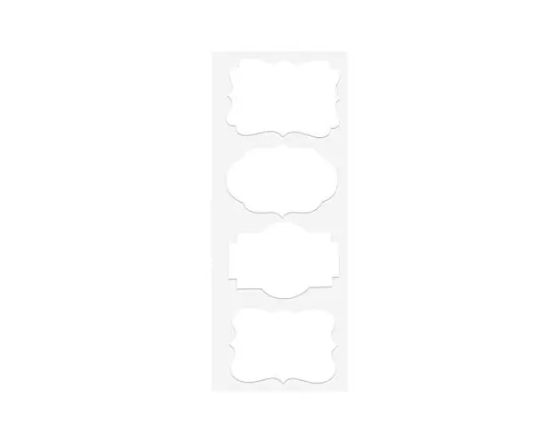 Set 40 Etichete autoadezive, albe, de scris cu markerul, 5x7 cm