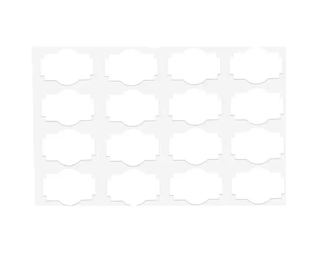 Set 40 Etichete autoadezive, albe, de scris cu markerul, model 3, 3.5x6cm