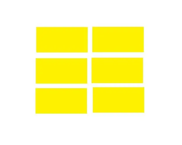 Set 40 Etichete autoadezive dreptunghiulare, galben, 3.5 x 5 cm