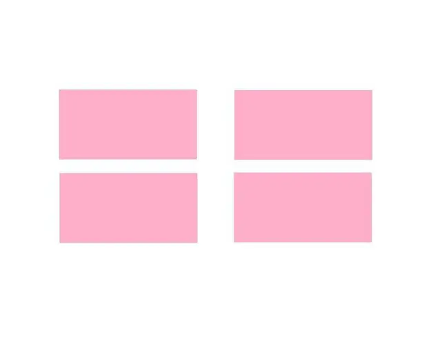 Set 40 Etichete autoadezive dreptunghiulare, roz, 3.5 x 5 cm