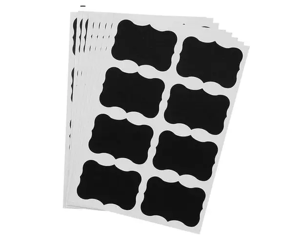 Set 40 Etichete autoadezive, negre, 3.5 x 5 cm