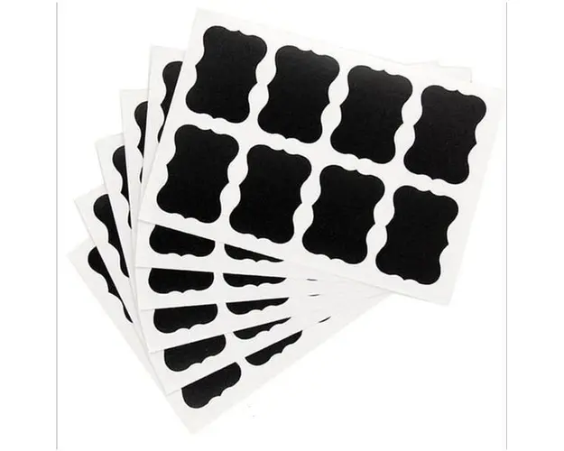 Set 40 Etichete autoadezive, negre, 4x8 cm