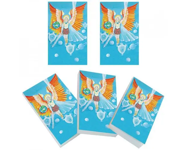 Set 5 carnetele de buzunar Arhanghelul Mihail, 5 x 8 cm, 100 foi veline