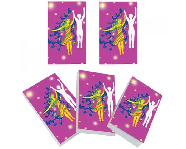 Set 5 carnetele de buzunar Calatorie astrala, 5 x 8 cm, 100 foi veline