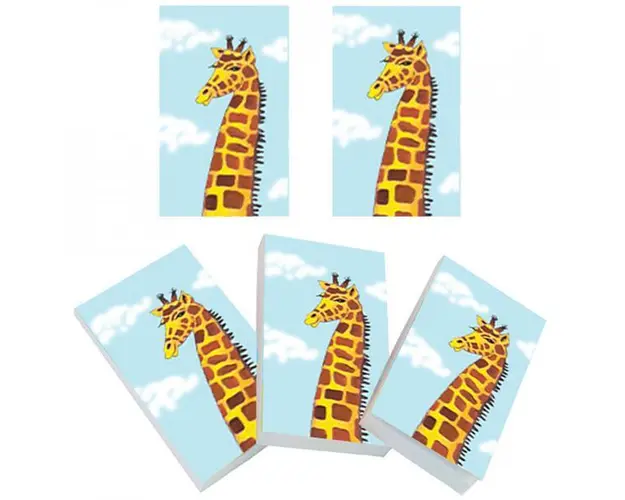 Set 5 carnetele de buzunar Girafa, 5 x 8 cm, 100 foi veline